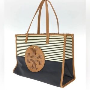 Tory Burch | Mini East/West Viva Navy and Tan Tote